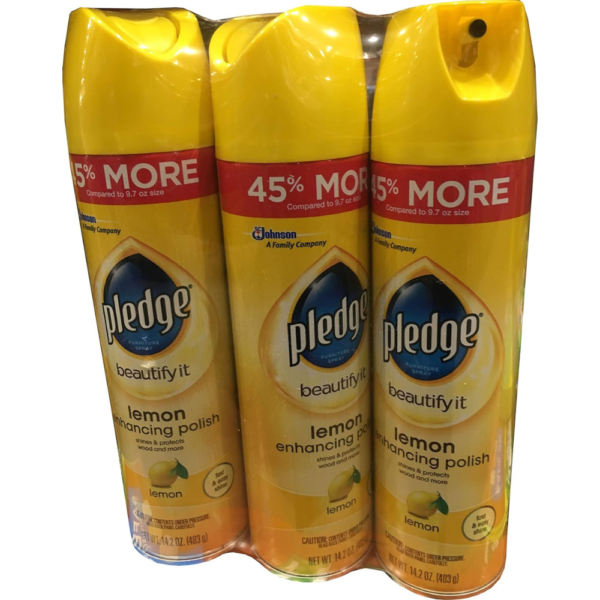 Lemon Clean Polish Fast & Easy Shine 3/14.2 Oz Net Wt 42.6 Oz