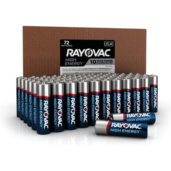 Rayovac AA Batteries, Double A Battery Alkaline, 72 Count