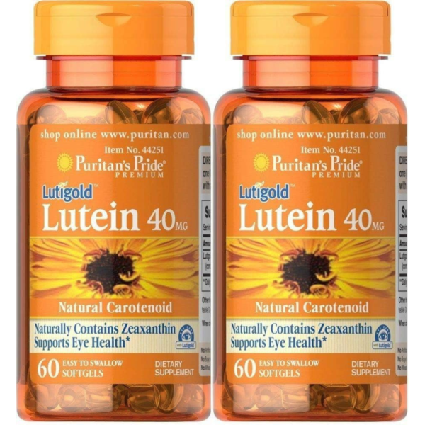 Puritan's Pride Lutein 40 mg with Zeaxanthin-60 Softgels 2 Pack